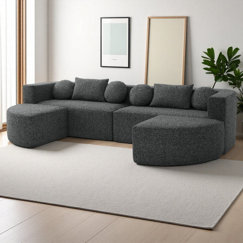 Canapé modulaire Boneless Couch, Noir