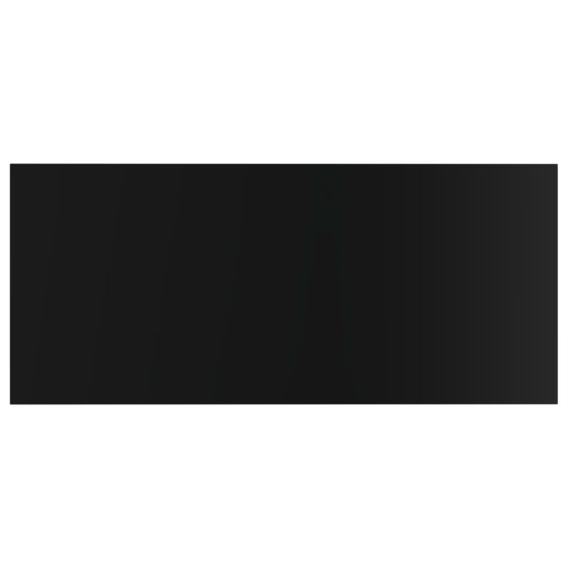 Floating Shelves Wall Shelving Wall Mounted Shelves Display Wall Units, 0.6" H x 39.4" W x 19.7" D, High Gloss Black