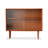 Mid-Century Solid Cherry Glass Sliding Sideboard