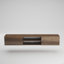 Meuble télé flottant Desmone pour téléviseur de 80 po ou moins, console média murale minimaliste avec rangement, finition en bois brun noyer -111925897-74417197