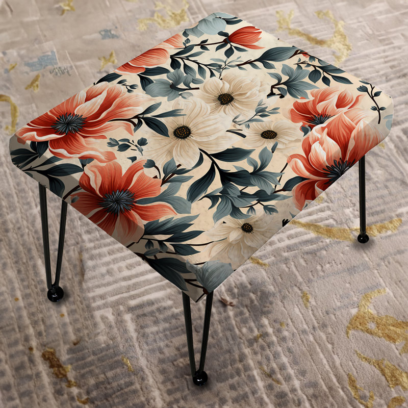 Motif floral rétro Revival