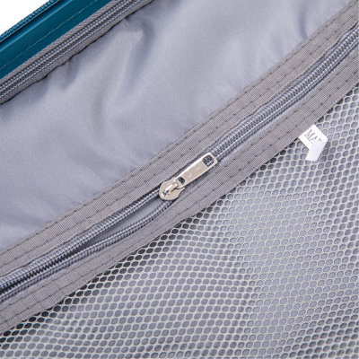 14"/20"/24"/28"  4 Pcs/Set In PP Spinner Wheel Luggage, Carry On Suitcase, Iron Pull Rod, Combination Password Lock, 14" Cosmetic Case (Blue)
