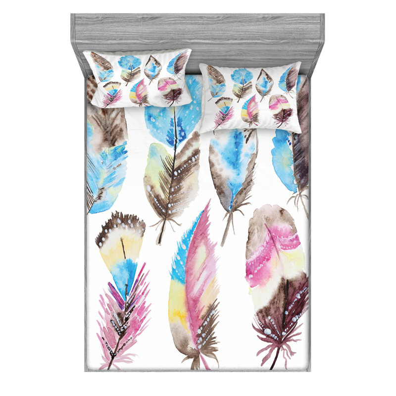 Microfiber Sheet Set, Queen Sheet Set with Fitted Sheet