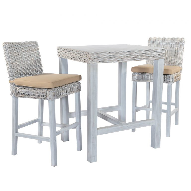 Aliyaha Rattan Bar Table - Whitewash
