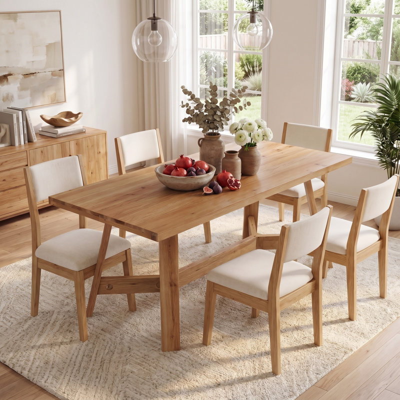 Dining Table with Wood Base