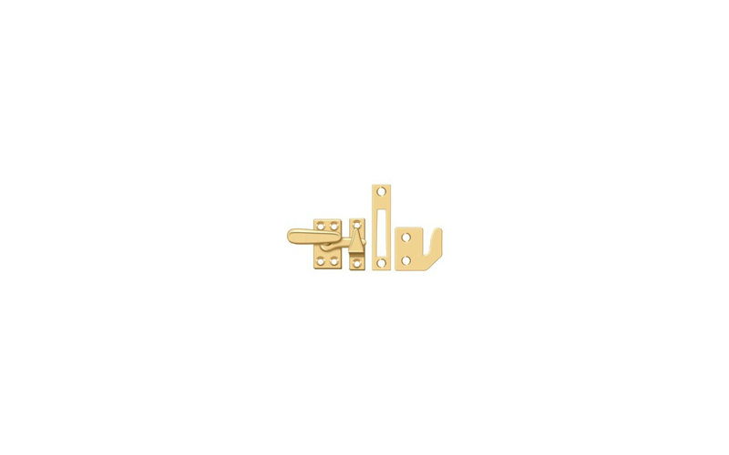 Hardware, 1.3" H x 1.5 W x 0.5" D, PVD Polished Brass