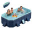 Piscine extérieure gonflable en PVC - Durable, portable et facile à installer pour le jardin / la cour, pliable pour un rangement compact, un remplissage et un drainage rapides de l'eau-113348145