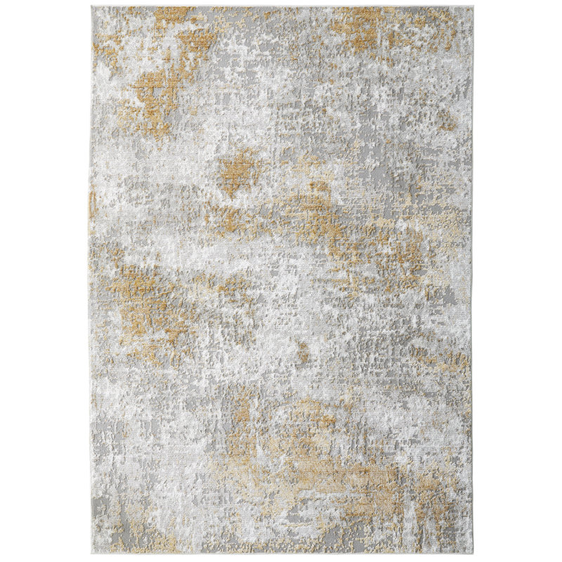 Edgeworth Silver/Gold/Beige Rug, Rectangle 120cm x 170cm