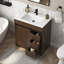 Ensemble de meuble-lavabo autoportant à simple cuve 30 "avec plateau en composite Everoak