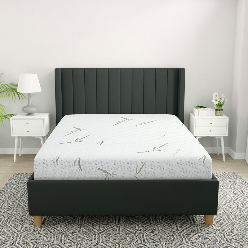 Dual Layer Memory Foam Mattress With Rayon From Bamboo Infused Cover, Queen