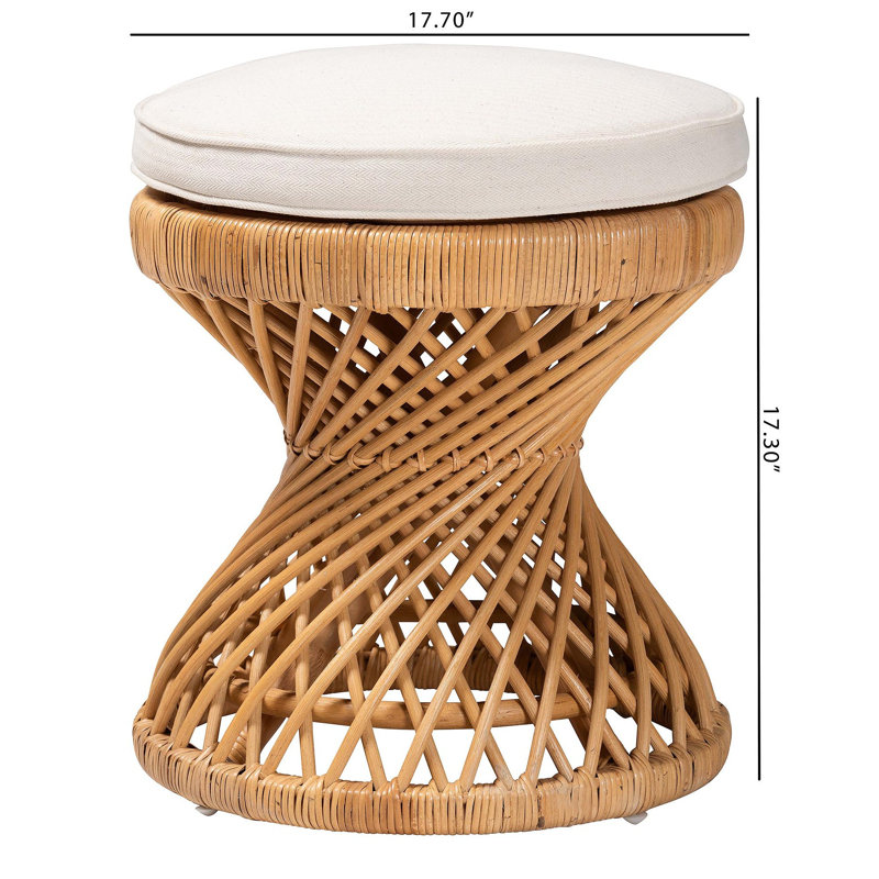 Rattan Footstool