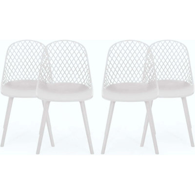 Durable Weather-Resistant Outdoor Dining Chairs Set Of 4, Stylish And Comfortable For Patio And Garden Use