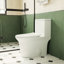 Toilette monobloc 1,1 / 1,6 GPF allongée à hauteur de confort très grande, certifiée CUPC, certifiée WaterSense, céramique, couleur blanche, siège à fermeture en douceur