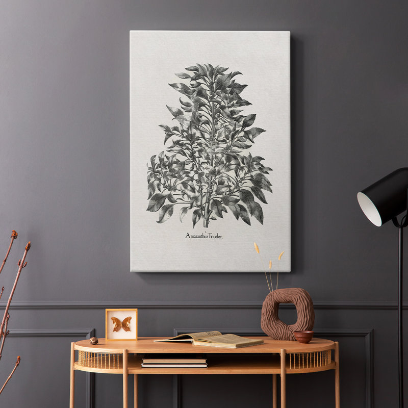 Motif floral rétro vintage CCXXXII - Cavas enveloppés de galerie, H 18 po x l 12 po