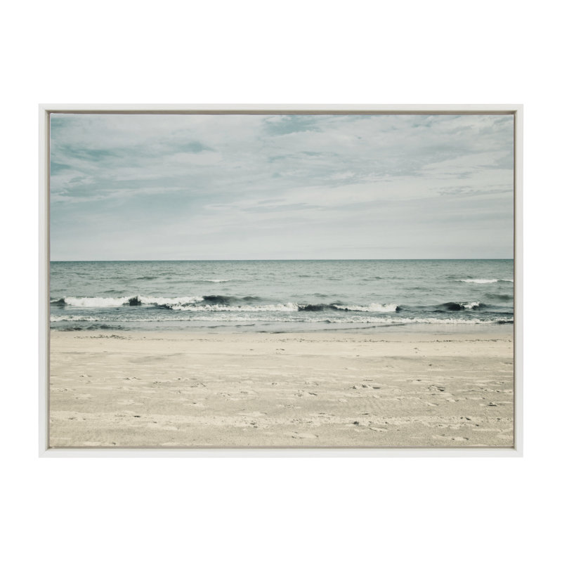 «Beach 2» par Emiko et Mark Franzen, reproduction d'art sur toile encadrée, H 28 po x l 38 po x P 1,62 po, Cadre gris