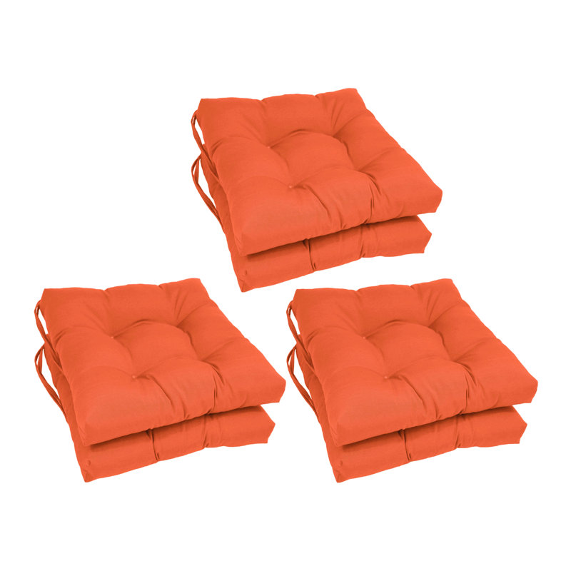 Outdoor 3.5'' Seat Cushion, Tangerine Dream Microfiber