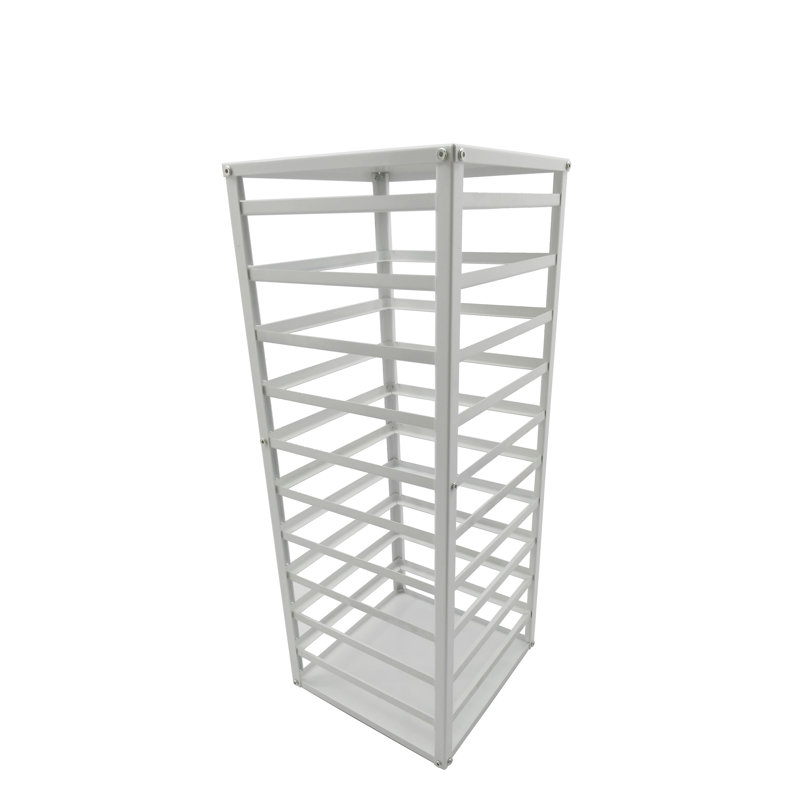 Présentoir à bijoux, support pour carte de boucle d'oreille de comptoir filant au détail blanc 12 x 12 x 32 po 10 niveaux