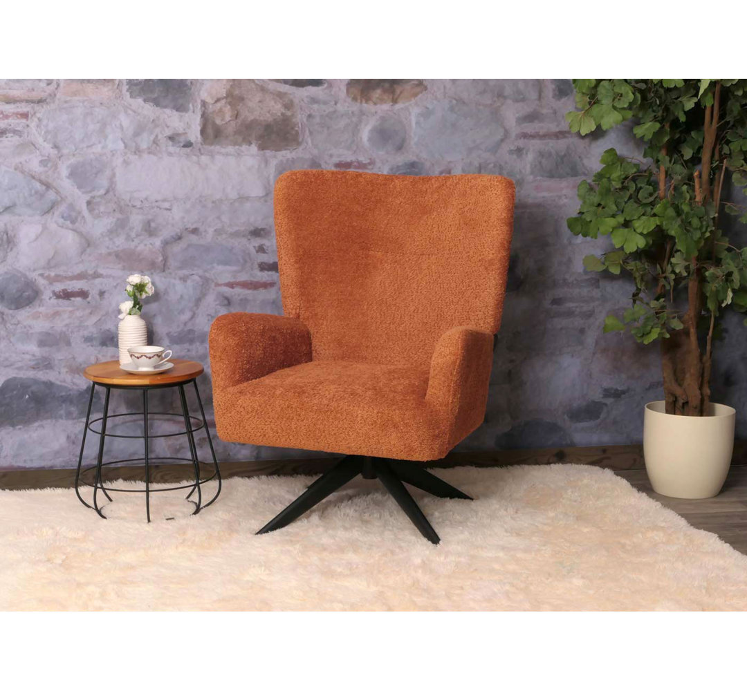 Lounge-Sessel MCW-N65, Cocktailsessel Polstersessel Relaxsessel, drehbar, Stoff/Textil Chenille