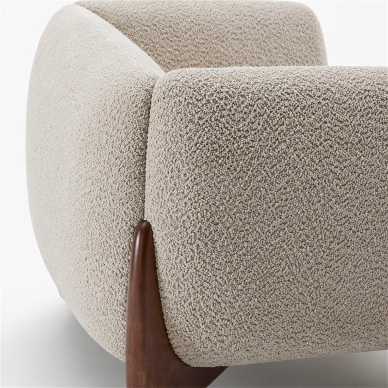 Causeuse Boucle (amande), Almond
