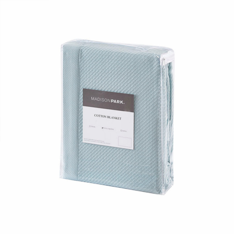 Throw Blanket, 90" W x 90" L, Light Blue