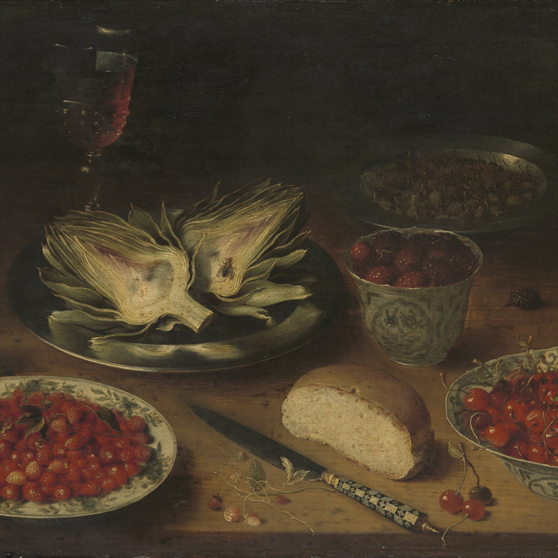 Still Life With Artichoke And Fruit On Porcelain Dish Print by Osias Beert (I)