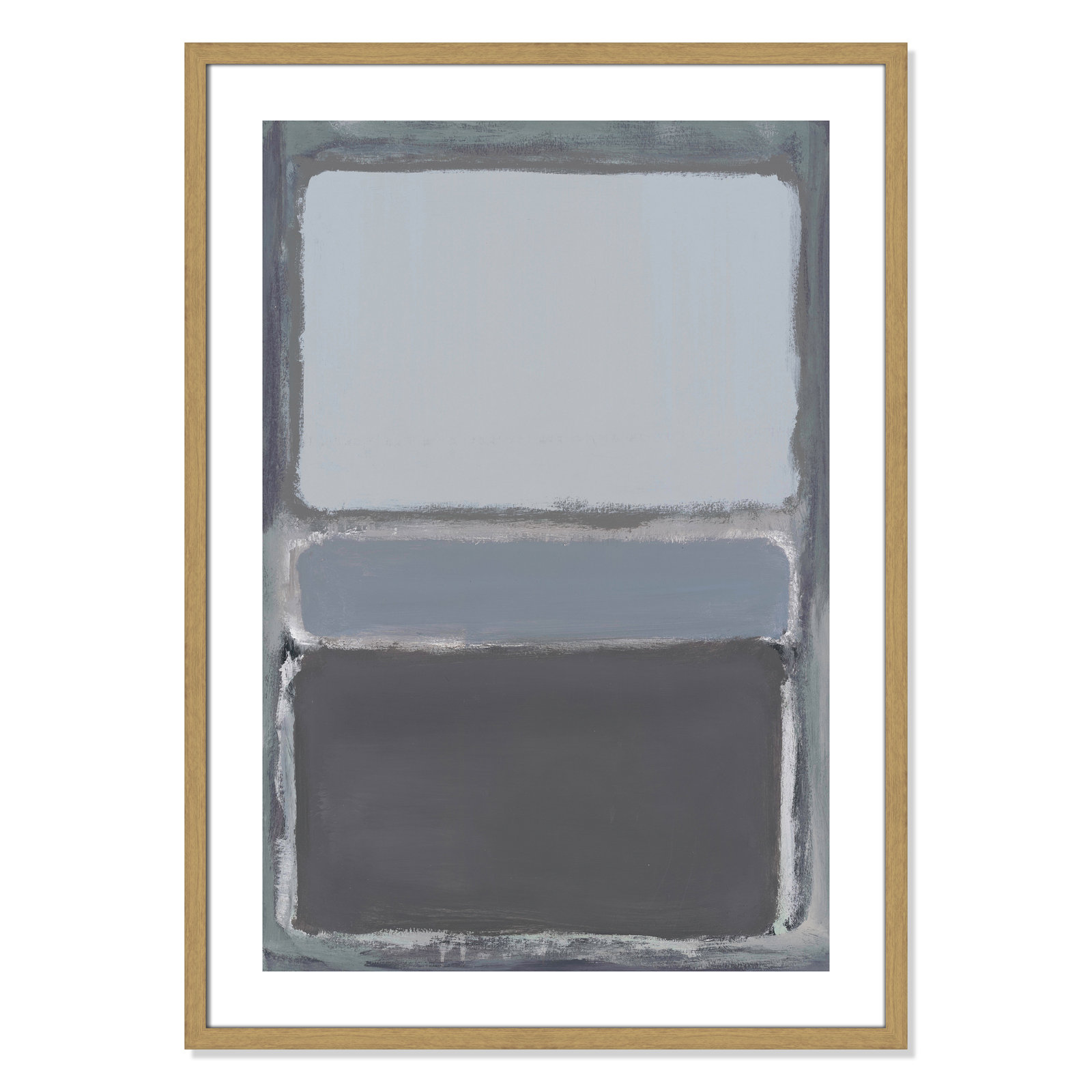 Cade "Morning Dew 2" Print by Filippo Ioco, 35.5" H x 25.5" W x 0.75" D, Beige Wood Framed Paper