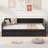 Wooden Daybed With Trundle Bed And Two Storage Drawers-251448611