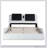 Faux Leather Upholstered Platform Bed Frame With Led Lighting ,Bluetooth Connection To Play Music /RGB Control,Backrest Vibration Massage,Curve Design, Wood Slat Support, No Box Spring Needed