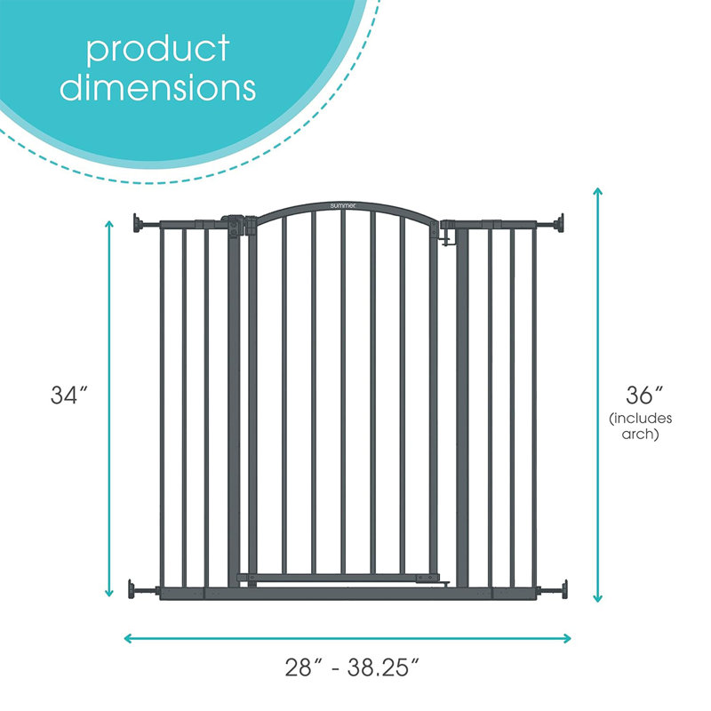 Metal Adjustable Pressure Mounted Pet Gate With Door