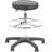 Ethelinda Adjustable Height Ergonomic Lab Stool with Footring and Wheels