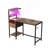 Computer Desk With Power Outlet & Storage Shelves, Study Writing Table With USB Ports Charging Station, PC Desk Workstation For Home Office-1981896183