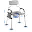 Siège de toilette surélevé 4-en-1 Bedside Commode Chair 500 lb