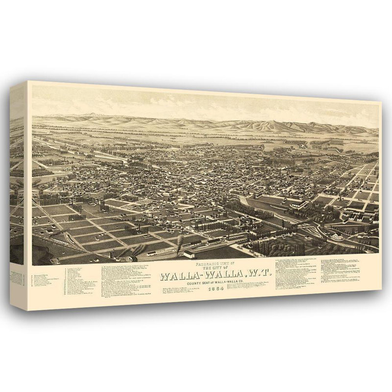 Toile tendue sur toile Williston Forge Burleigh, titre: Walla Walla Washington, Burleigh, 1884