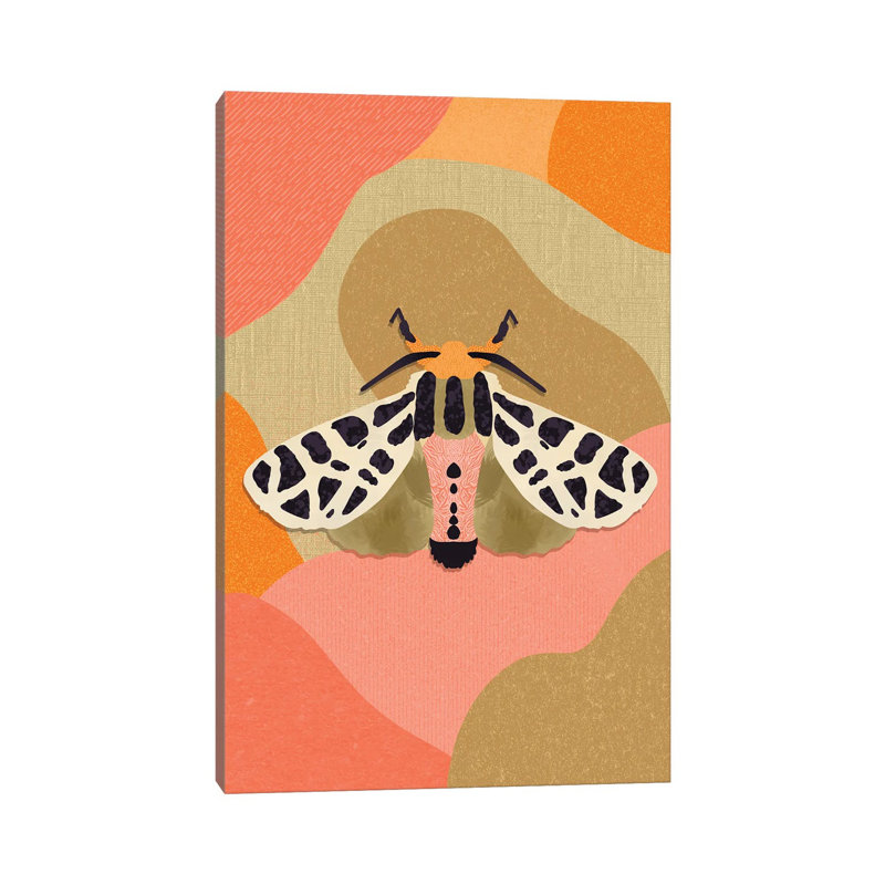 Moth by Sagmoon Paper Co. - Wrapped Canvas Painting, 66.04 cm H x 45.72 cm W x 1.91 cm D