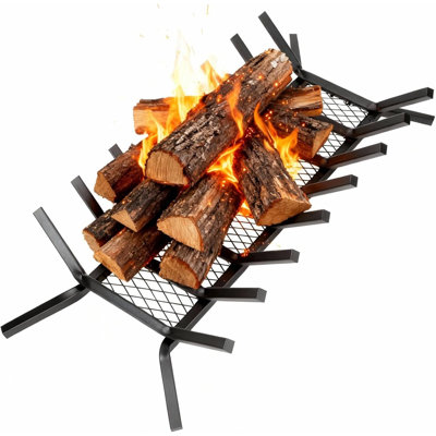 36 Inch Fireplace Grate Extra Large Heavy Duty Fireplace Log Holder 0.63 Inch Solid Cast Iron Fire Place Grate Firewood Burning Rack Kindling Tool For Indoor Outdoor Fire Pit