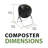 50 Gallons Polyethylene Plastic Outdoor Tumbler Composter with Latching Lid
