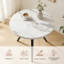 Ensemble de table de salle à manger 34,7 po pour 4 personnes, table basse moderne avec pieds en métal pour la cuisine, la salle à manger et l’appartement-125822570
