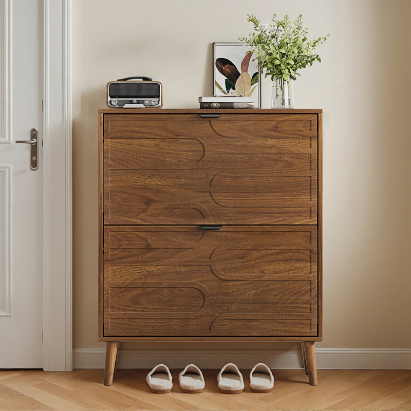 Armoire à chaussures indépendante médiévale moderne, Noyer