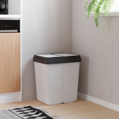 Marika Plastic Touch Top Kitchen Trash Can - 25L