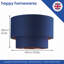 Modern Cotton Fabric Double Tier Ceiling Shade with Shiny Inner-98656002-73565374
