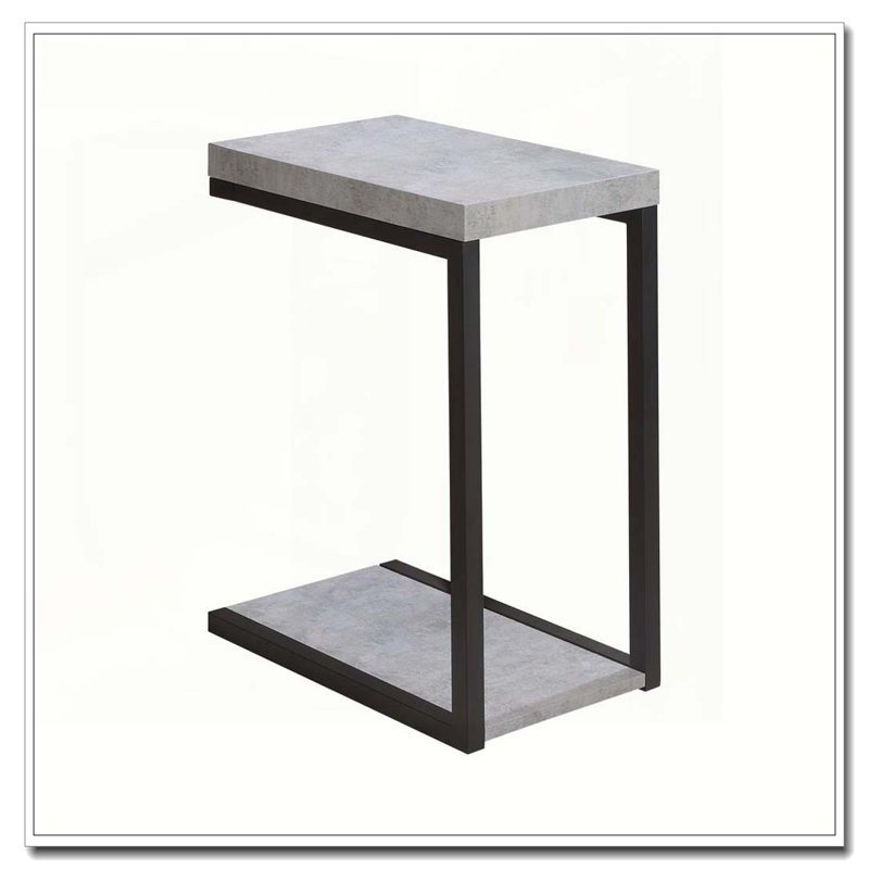 Table à collation ciment et noire
