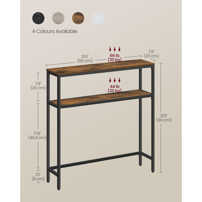 Annalisse 80cm Console Table, Brown