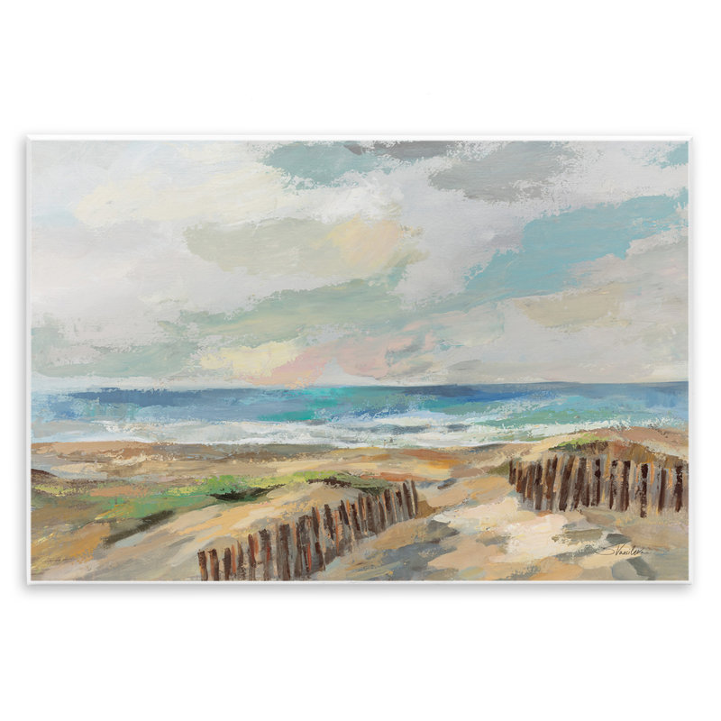  Summer Beach Dunes Wall Plaque Art by Silvia Vassileva, H 10 po x l 15 po