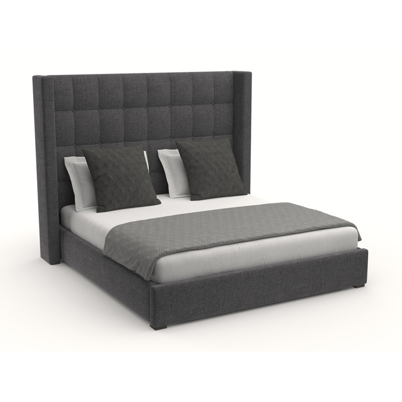Lit tapissier Esparto, Revolution® gris anthracite, Très grand