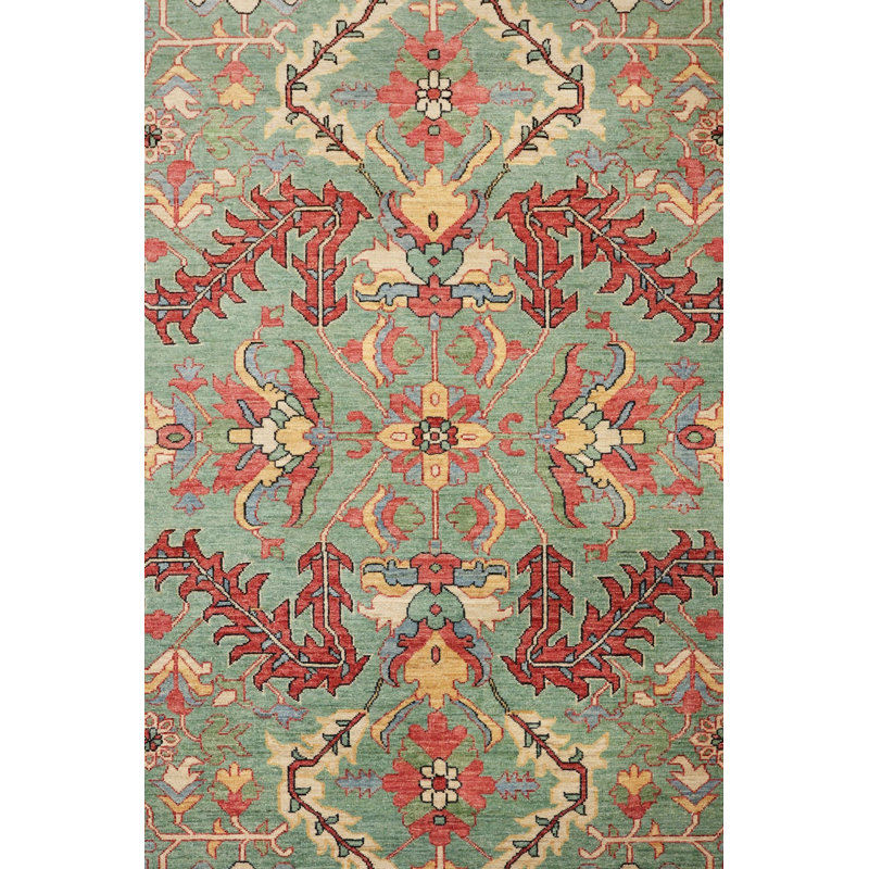 Tapis vert nouvel âge 9 pi 1 po x 11 pi 11 po Mazar