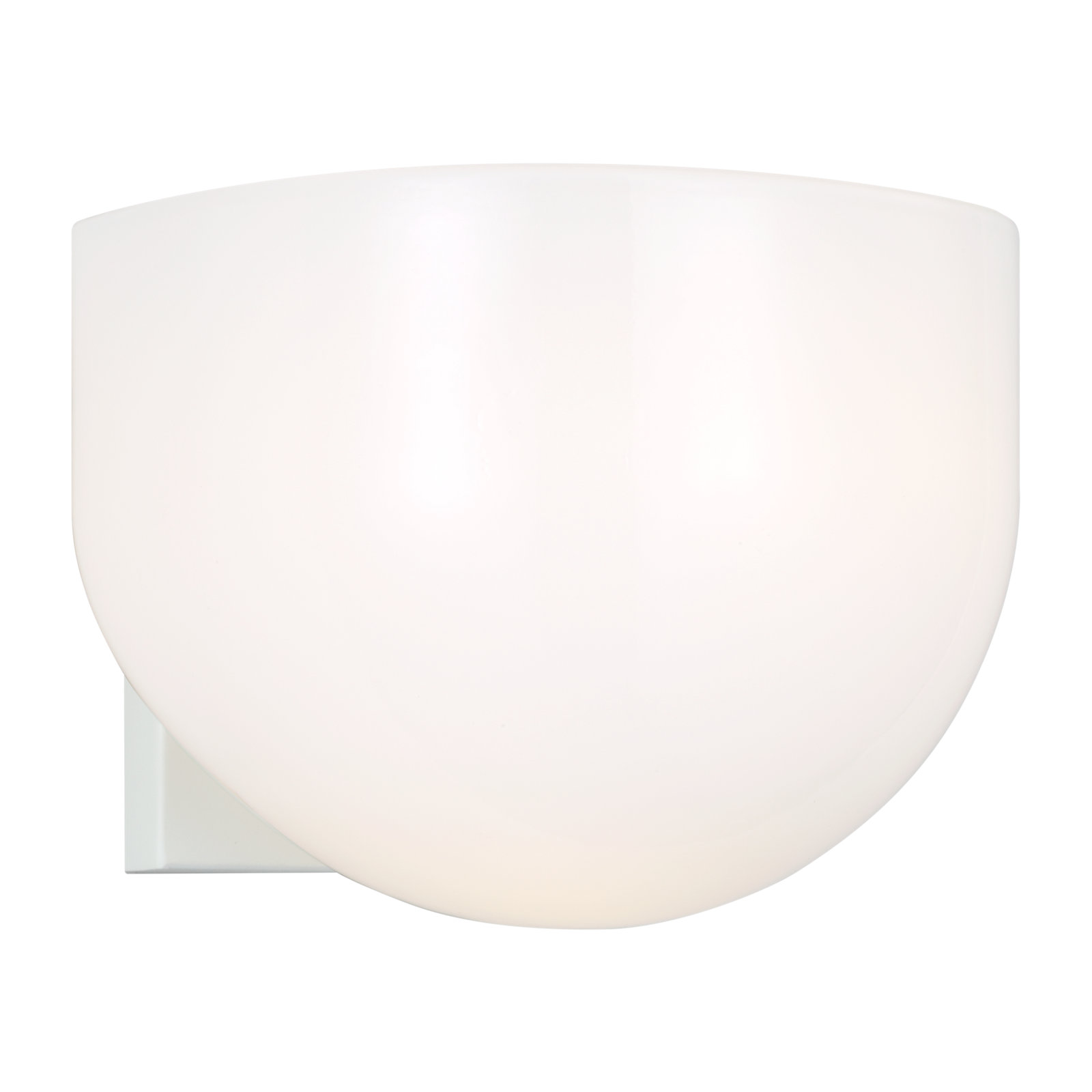 Single Frosted Dimmable Bath Sconce, Matte White