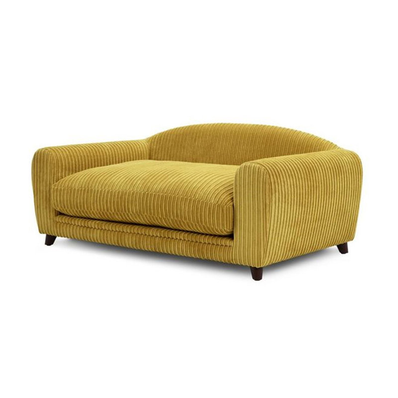 Catoosa Jumbo Cord Pet Bed, Mustard, 11.8" H x 47.2" W x 35.4" D