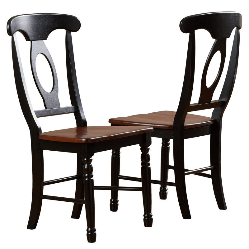 Shelburne Extendable Solid Wood Solid Wood Top Four Leg Dining Set, Merlot/Buttermilk, Oak / Black