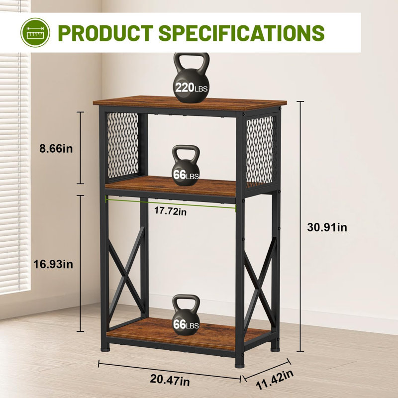 Support d'aquarium 10 gallons avec rangement
