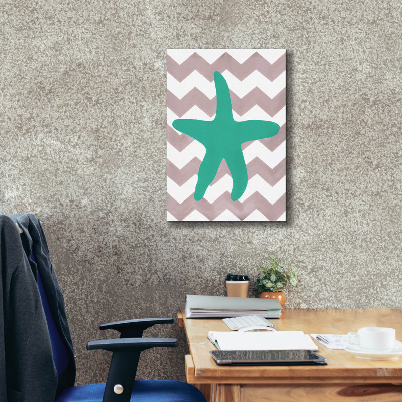 «Starfish» par Artpoptart, art mural sur toile, H 26 po x l 18 po x P 0,75 po